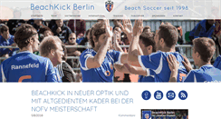 Desktop Screenshot of beachkick.de